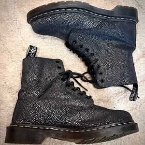 Dr. Martens Pascal Metallic Silver Pebble Boots